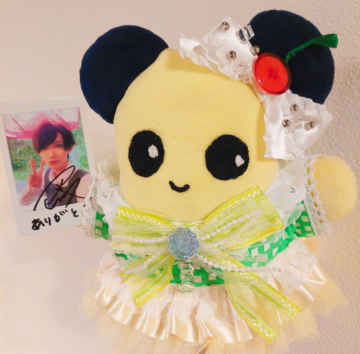 2173_0's tweet image. 今日はクリームソーダの服！🍒
