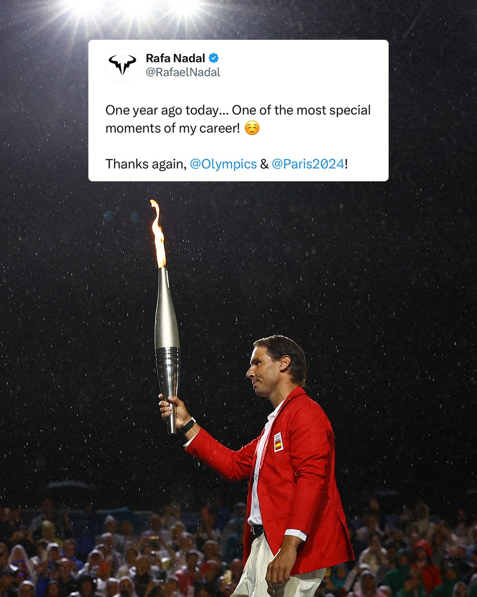 One year ago today 🔥 <a href="/RafaelNadal/">Rafa Nadal</a>