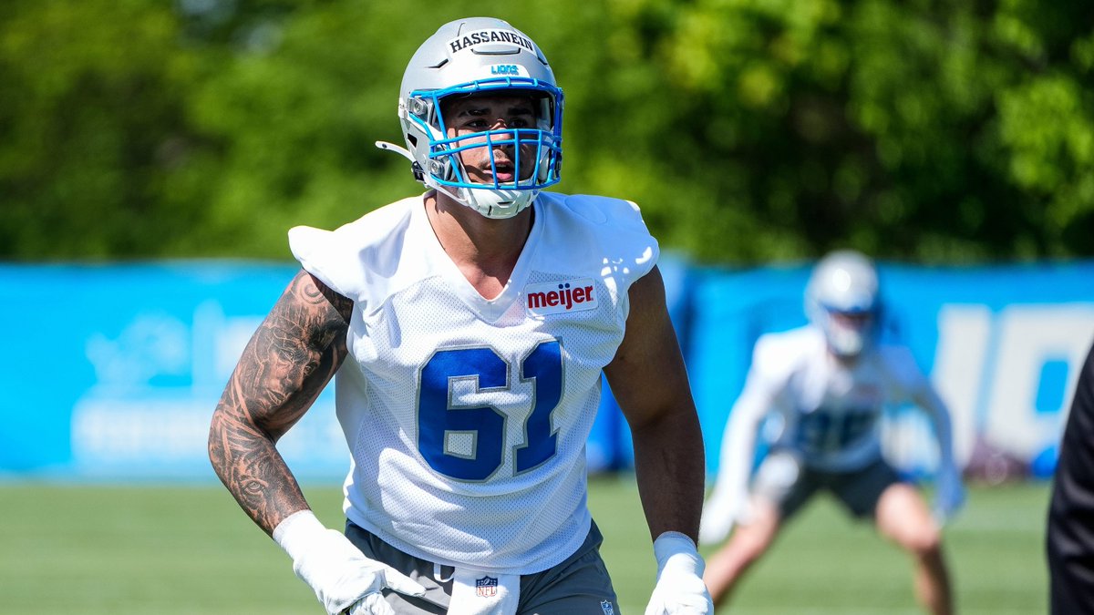 thelionswire's tweet image. Lions rookie Ahmed Hassanein doing his best to mimic play style of star Aidan Hutchinson lionswire.usatoday.com/story/sports/n…