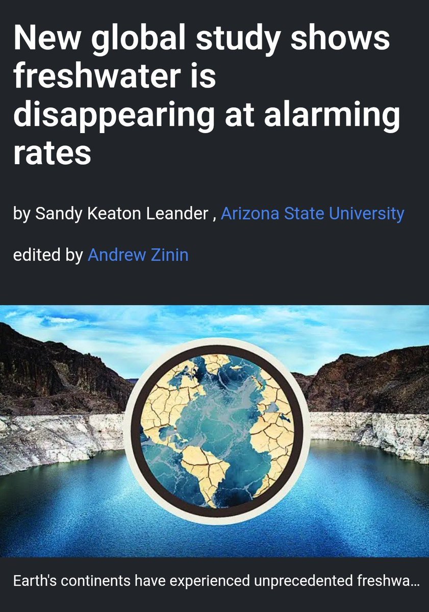 "These findings send perhaps the most alarming message yet about the impact of climate change on our water resources"

"The consequences of continued groundwater overuse could undermine food and water security for billions of people around the world."