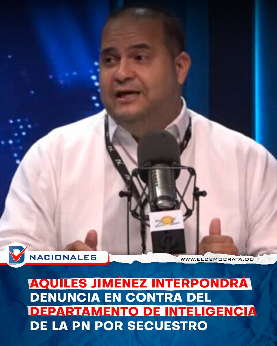 eldemocratard's tweet image. El YouTuber Aquiles Jiménez, a quien la Oficina Judicial de Servicios de Atención Permanente del Distrito Nacional le impuso presentación periódica como medida de coerción, dijo que interpondrá una denuncia en contra del departamento de Inteligencia de la Policía Nacional por…