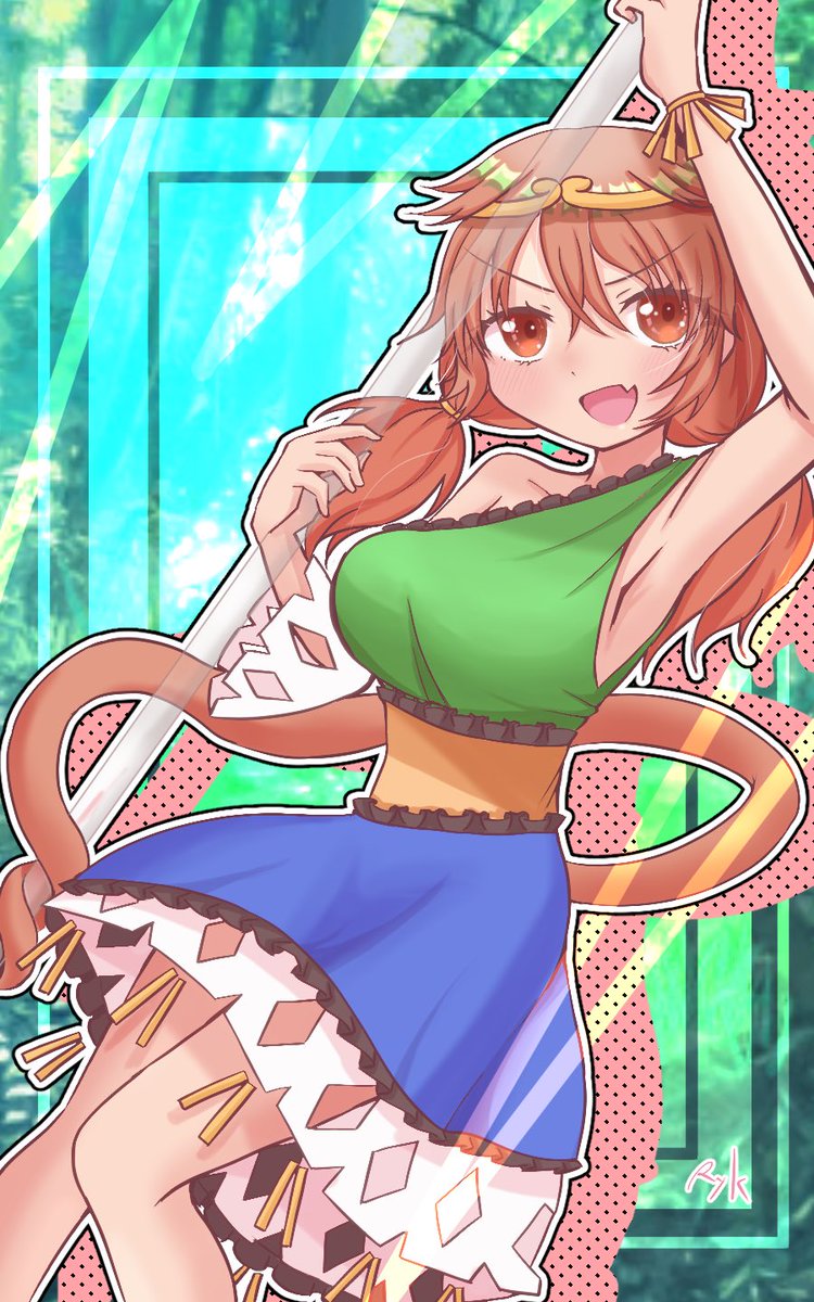 rykyukkuri's tweet image. 美天ちゃん描いた！
#孫美天
#東方Projectㅤㅤㅤㅤ