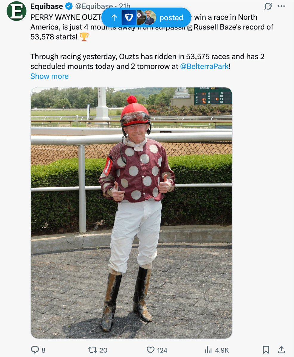 TogaTracksider's tweet image. 🏇 It’s Jim Dandy Day at Saratoga!
🗣️ @RepoleStable goes off
🧓 A 71-year-old jockey rides into history
🧠 @Fredthehorse64 , Al & even ChatGPT weigh in
🍦 Stewart’s ice cream madness
🕊️ Ode to Johnny @EquiSpace
It’s all in today’s @TracksiderSpa ⬇️
🔗 shorturl.at/3EdZd