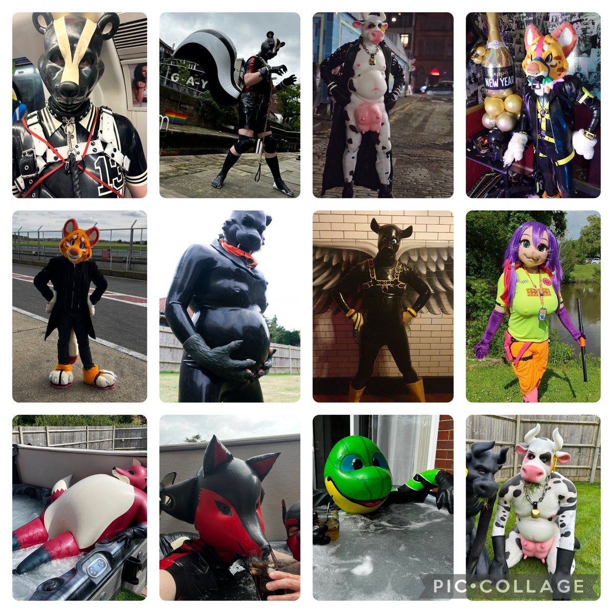 Polytherian's tweet image. My costumes &amp;amp; forms from the last 12 months

That’s not all, each is a part of me, big/small, but all me

Being a therian is mentally shifting to animalistic forms to enable those parts. Being a Polytherian is tiring, but letting the forms exist for real, feels amazing &amp;amp; freeing!