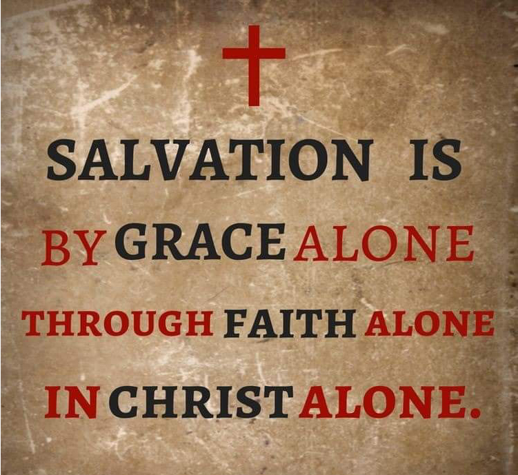 JesusLovesALLx's tweet image. Salvation is by grace alone, through faith alone, in Jesus Christ alone. Amen?