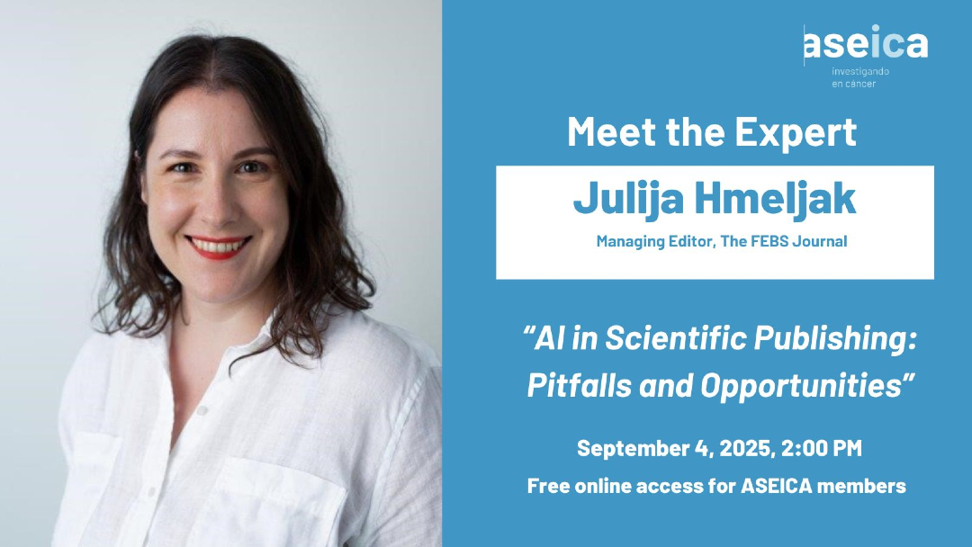 ASEICA (@aseicanews) on Twitter photo ➡️No te pierdas el próximo MEET THE EXPERT con Julija Hmeljak (Managing Editor en <a href="/FEBSJournal/">The FEBS Journal</a>)
📢"AI in Scientific Publishing: Pitfalls and Opportunities"
⏰Jueves, 4 de septiembre (14:00h)
Acceso libre socios ASEICA (previa inscripción)
✍️form.jotform.com/252041903793355 ➡️No te pierdas el próximo MEET THE EXPERT con Julija Hmeljak (Managing Editor en <a href="/FEBSJournal/">The FEBS Journal</a>)
📢"AI in Scientific Publishing: Pitfalls and Opportunities"
⏰Jueves, 4 de septiembre (14:00h)
Acceso libre socios ASEICA (previa inscripción)
✍️form.jotform.com/252041903793355