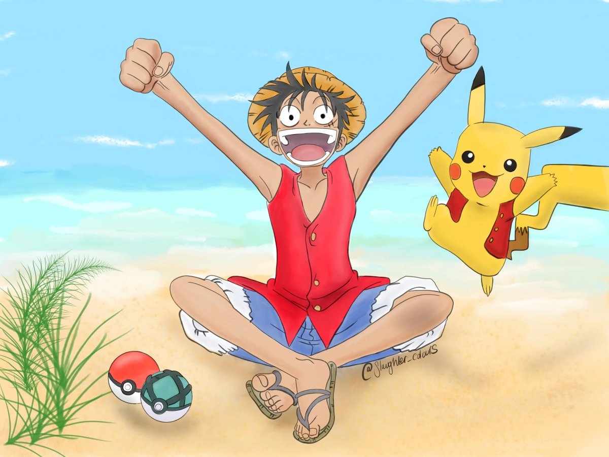 0nePieceNews_'s tweet image. Luffy sera sur la couverture du magazine Jump la semaine prochaine avec Pikachu ! #ONEPIECE