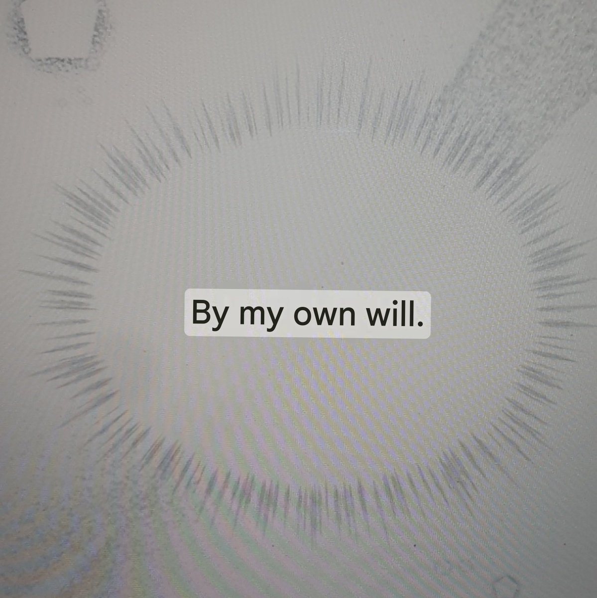 _teui's tweet image. taeui silently swallowed &lt;by my own will&gt; instead of saying it out loud like other utterances. it's not a reassurance since taeui has a habit to speak his thoughts out loud. why's this specific one an exception? simply because it's the truth. no one lies to themselves internally.