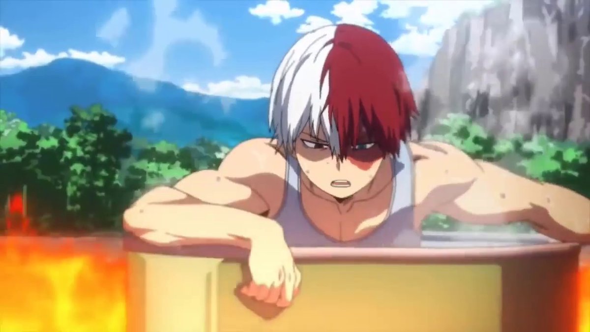 GLACIERQUIRKED's tweet image. training body and quirk at the same time this morning.
building up his heat resistance to improve his body temp.