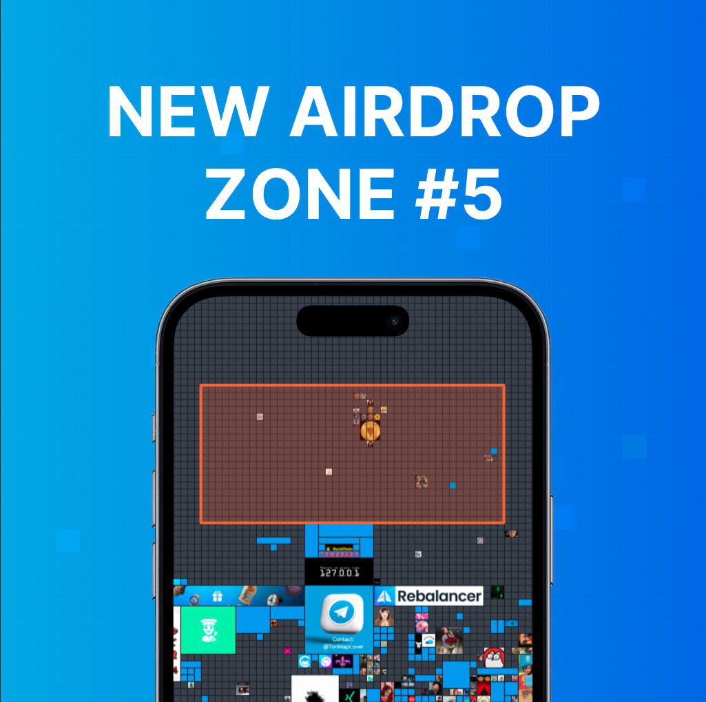 🤩 Airdrop #5. Pixels bring #TON

And we’re just getting started. Our next airdrop zone is highlighted in the image with this post—here are its coordinates t.me/thetonmapbot/M…

Same rules: on August 4, every pixel in that square will be entered into the next #TON Airdrop