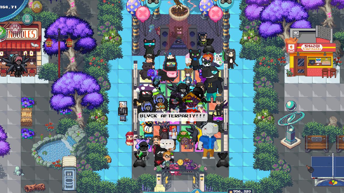 SraPadozo's tweet image. Hoje pude participar da festa de energia ⚡️ onde comemoramos a integração do @BlvckParis ⚫️ no @pixels_online 🎮! Celebrando também os 19 anos do @GLun 🤣🥳🎉🎂🎈! Que festa incrível! ✨
#BlvckParis #BLVCKPARTY