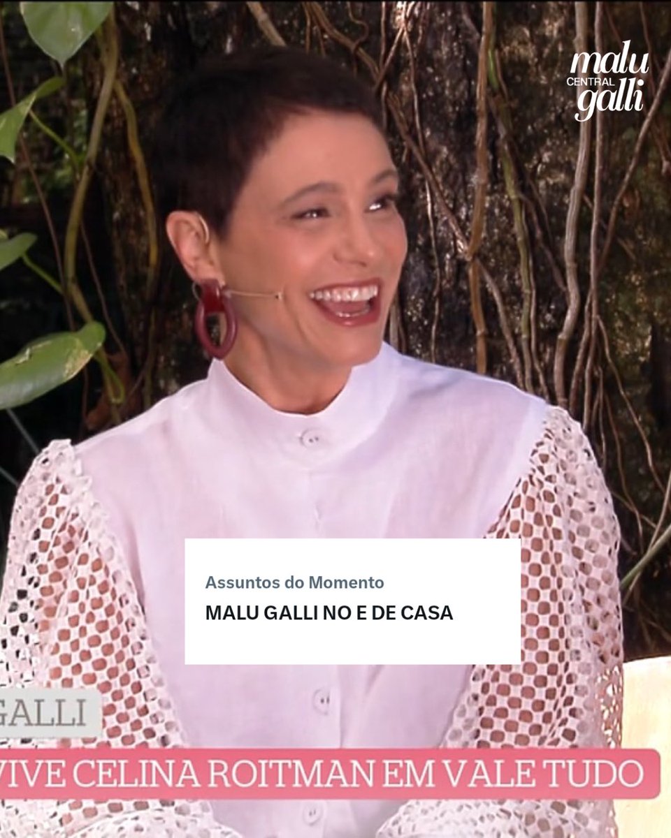 centralmalugall's tweet image. Que demais! 🎉  
Vocês realmente movimentaram tudo; o fandom unido é poderoso!  
Malu Galli merece todo esse reconhecimento, e vê-la entre os assuntos do momento é só incrível!

Obrigada meninas! 

MALU GALLI NO E DE CASA 
#malugalli