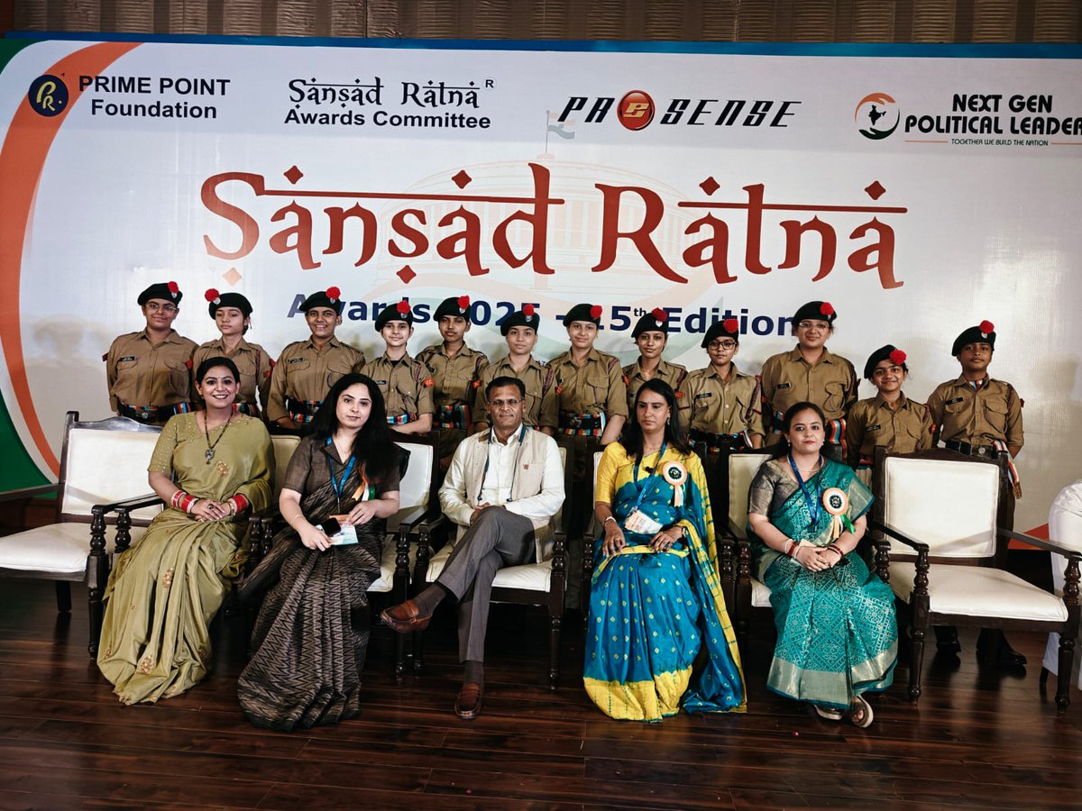 Preeti Chanana (@preetichanana1) on Twitter photo 🇮🇳 Honoured to attend 15th Sansad Ratna Awards with 12 proud NCC cadets n 5 teachers of Ahlconintl! #Grateful -Ahlcon family n Sansad Ratna Committee for this enriching opportunity #NCCIndia
#SansadRatnaAwards #LeadershipInMaking <a href="/ashokkp/">Ashok Pandey</a>
<a href="/y_sanjay/">Sanjay Yadav</a> <a href="/pntduggal/">PUNEET DUGGAL</a> <a href="/kandhari_ekta/">Ekta Kandhari</a> 🇮🇳 Honoured to attend 15th Sansad Ratna Awards with 12 proud NCC cadets n 5 teachers of Ahlconintl! #Grateful -Ahlcon family n Sansad Ratna Committee for this enriching opportunity #NCCIndia
#SansadRatnaAwards #LeadershipInMaking <a href="/ashokkp/">Ashok Pandey</a>
<a href="/y_sanjay/">Sanjay Yadav</a> <a href="/pntduggal/">PUNEET DUGGAL</a> <a href="/kandhari_ekta/">Ekta Kandhari</a>