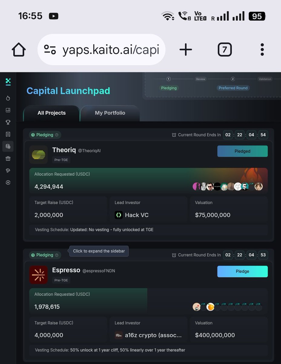 CryptoChains89's tweet image. After @TheoriqAI revised their token vesting to 100% unlocked at TGE on the @KaitoAI launchpad, the crowd rushed in like never before.
A massive 4.29 million USDC has already been pledged — more than 2x oversubscribed at a $75M FDV.
In a cycle where 70% of public sales have…