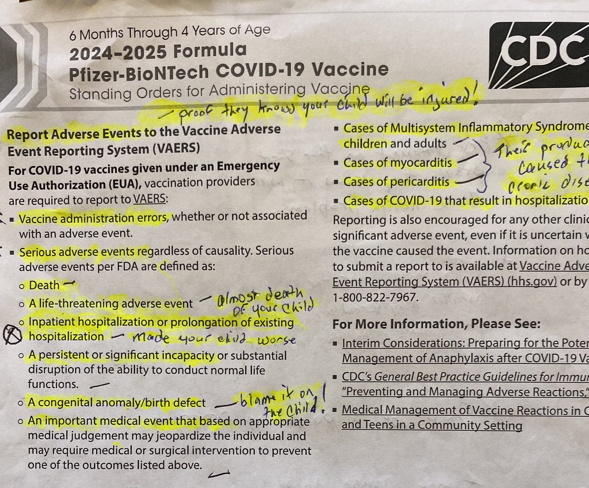 <a href="/MdBreathe/">Mary Talley Bowden MD</a> <a href="/CDCgov/">CDC</a> CDC = Center of Death Control 💀
It’s proven in their demonic documents. They promote mystical viruses to sell you, your child, and your pregnant wife, poison! ☠️ 
Once you, or you loved one is sick, the insurance billing begins, a system of killing people slowly for profits. 💀