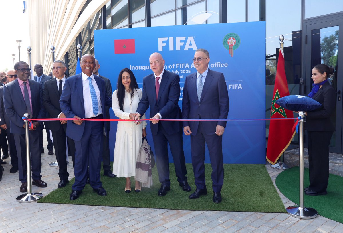 CAF_Media's tweet image. CAF President Dr Patrice Motsepe joined FIFA President Gianni Infantino for the official opening of the FIFA Africa Office in Rabat.
Dr Motsepe reaffirmed CAF’s commitment to accelerating the growth and global competitiveness of African football, noting the FIFA Africa Office as…