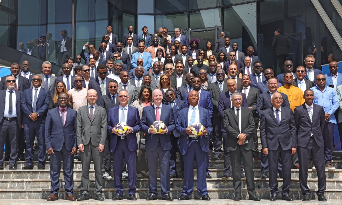CAF_Media's tweet image. CAF President Dr Patrice Motsepe joined FIFA President Gianni Infantino for the official opening of the FIFA Africa Office in Rabat.
Dr Motsepe reaffirmed CAF’s commitment to accelerating the growth and global competitiveness of African football, noting the FIFA Africa Office as…