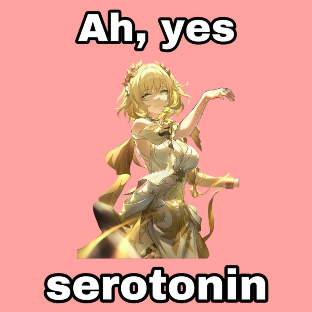 chibiaglaea's tweet image. daily intake of serotonin saturday