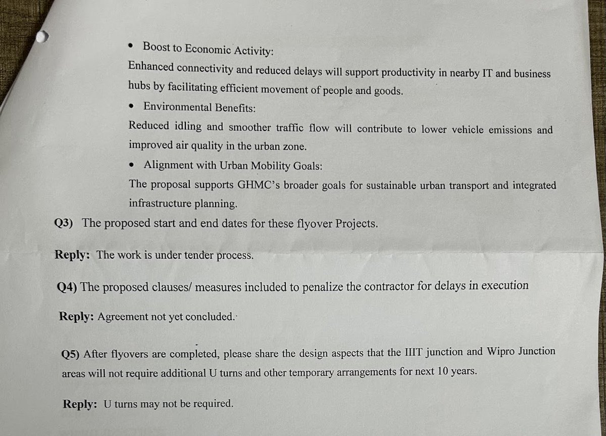 GHMC responded to a RTI and provided details of flyovers planned at IIIT Junction. 

- Currently in tendering stage
- MASSIVE project with 3  flyovers
  - 6 lanes, bidirectional flyover
  - 4 lanes, bidirectional flyover
  - 3 lanes, unidirectional flyover

They are confident no