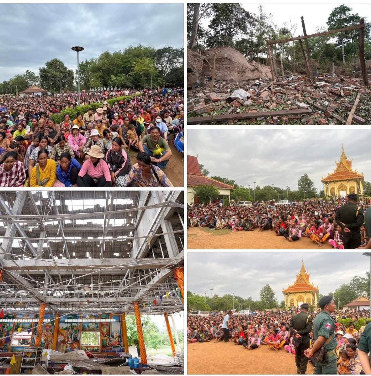 🇹🇭Thailand’s armed invasion of Cambodia 🇰🇭has forced 10,865 Cambodian families—approximately 37,635 🥺people—living along the border areas in Preah Vihear, Oddar Meanchey, and Pursat provinces to evacuate to safe locations.