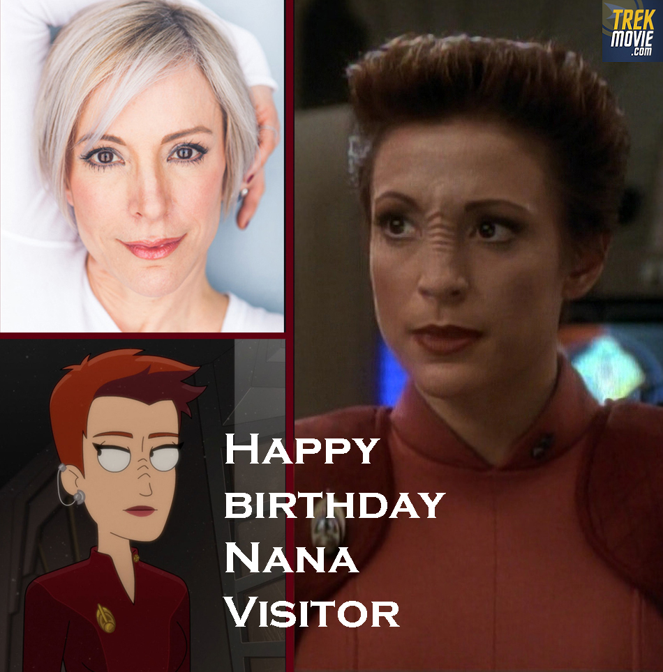 TrekMovie's tweet image. Join us in wishing a happy birthday to Nana Visitor, aka Major-then-Colonel Kira Nerys on #StarTrekDS9 and #StarTrekLowerDecks. She has written a must-read book about women in #StarTrek. Celebrate with some hasperat (or a birthday cake and meditation)!