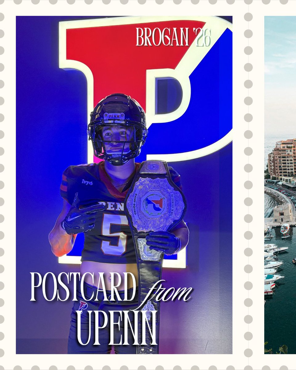 This summer, Senior and Quarterback Brogan visited the University of Pennsylvania for an official visit with the school and football team. Exciting opportunities to come!