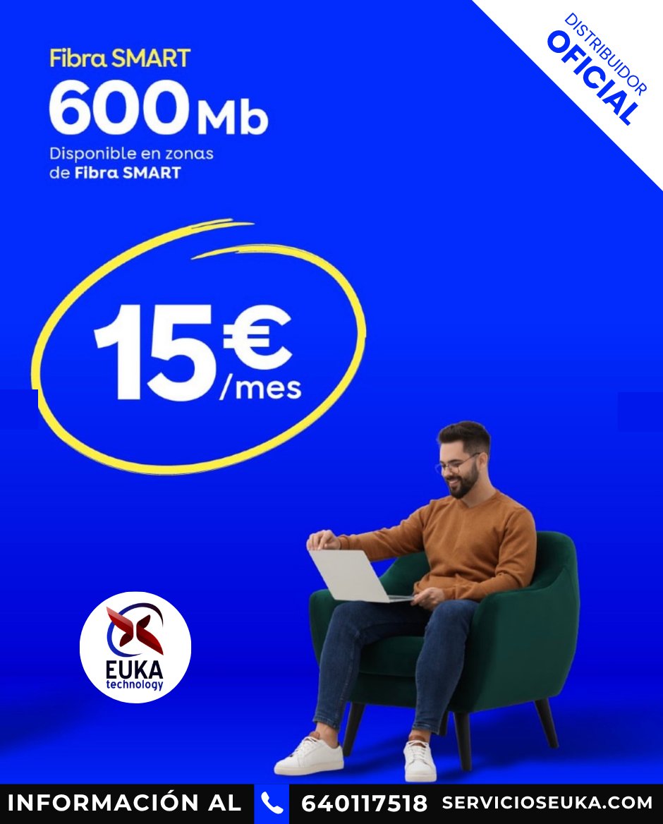 EukaTechnology's tweet image. Conecta con la Fibra SMART de DIGI, la más rápida de España según Ookla.

Elige 300 Mb, 600 Mb, 1 Gb o hasta 10 Gb por solo 25€/mes.

Más información en tienda o contactando con nosotros.

☎️ 935353094 - 640117518
🌐 servicioseuka.com

#DIGI #FibraSMART #InternetRápido