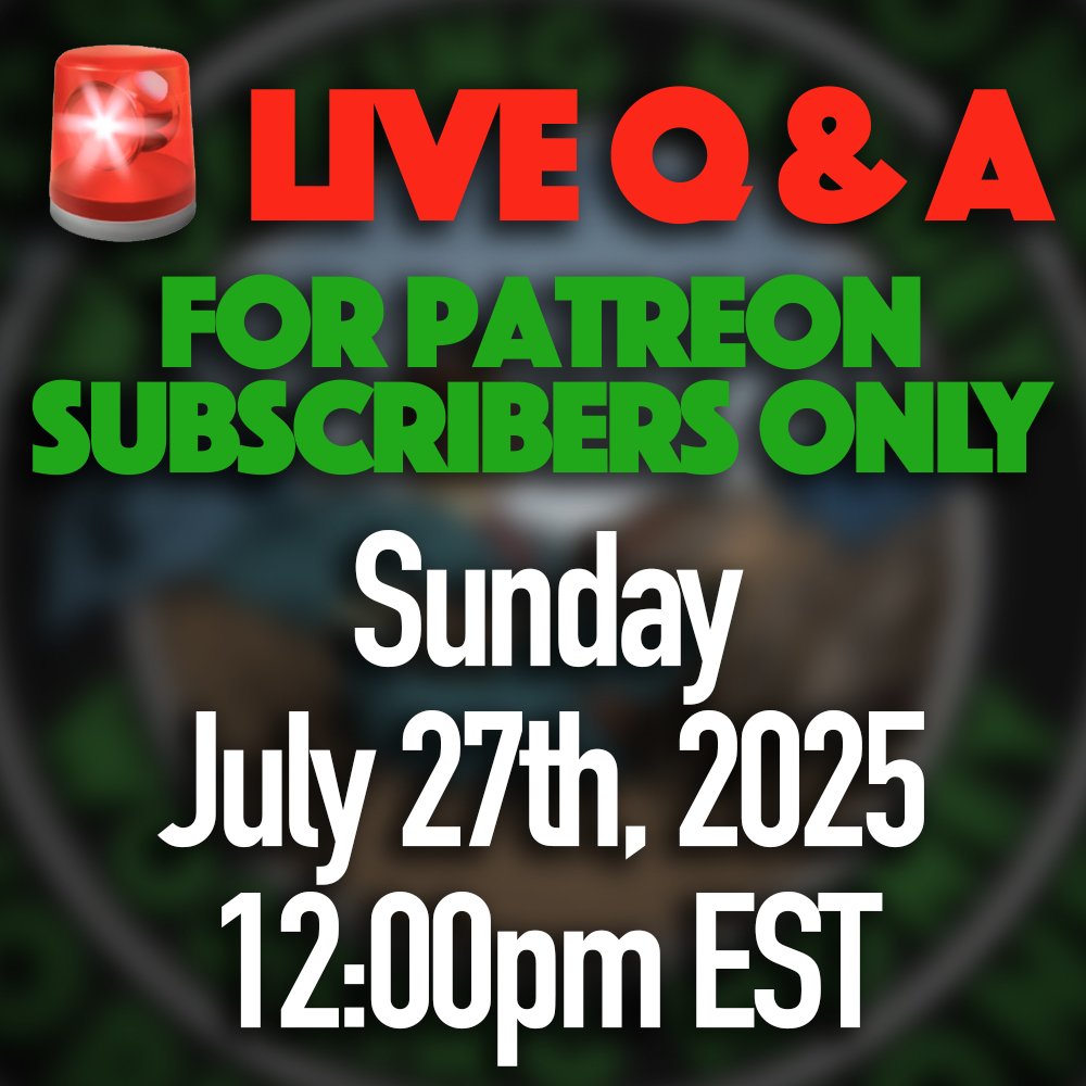 WorkingMoneyCH's tweet image. 🔥 I&apos;m holding another LIVE Q &amp;amp; A this Sunday, July 27th, 2025 at 12:00pm EST for all the @Patreon subscribers! Prices at back to ONLY $5/month (if you subscribe and stay subscribed.) If you&apos;re not subscribed, subscribe now! 👇🏼
💰 Patreon.com/WorkingMoneyCh…