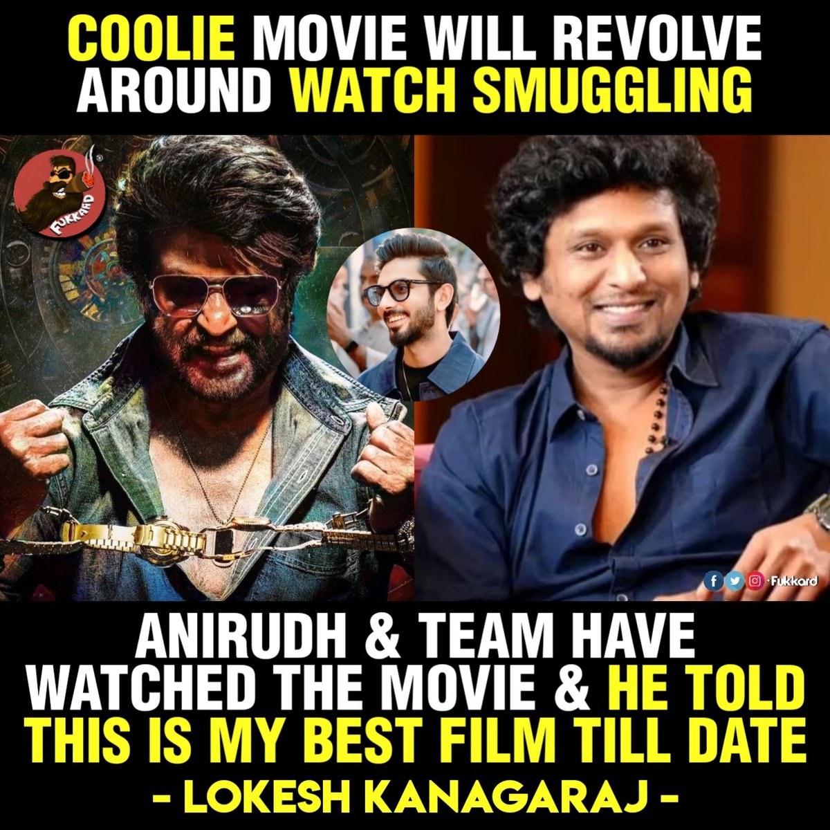 Fukkard's tweet image. #Anirudh Stamp kuda Vachesindhi💥 

#CoolieThePowerHouse