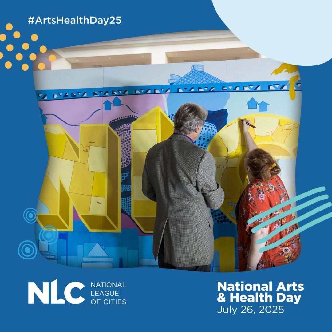 Today, NLC celebrates our second annual Arts &amp; Health Day! 🎨

On this day, we’re reminded of how the arts contribute to the physical and mental wellbeing of residents in cities, towns and villages.

For example, did you know that participating in the arts can reduce the risk of