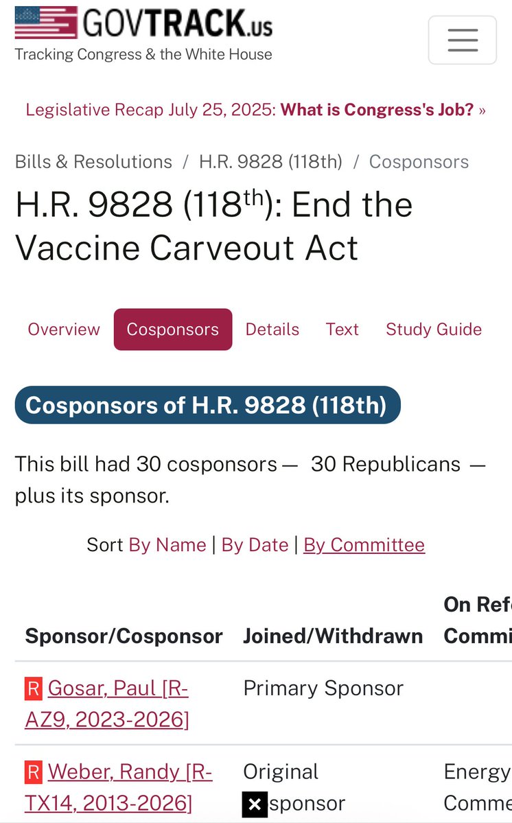 bell00david's tweet image. An obvious public health good.
Making manufacturers of substances injected into children liable for harms they may cause.
As we do with anything else.manufactured for profit.
Commonsense.
govtrack.us/congress/bills…
