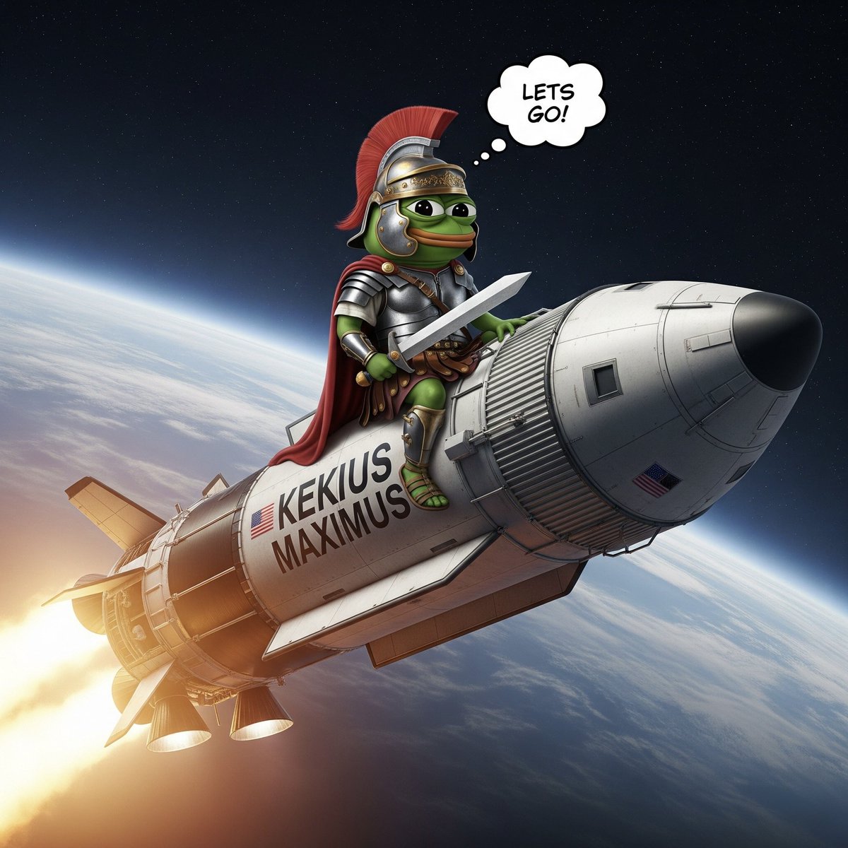 KekiusMaximsCto's tweet image. Describe yourself in three words. #ReadyToGo 

Explore. Dream. Discover.

@elonmusk  aka Kekius Maximus 🐸 ⚔️