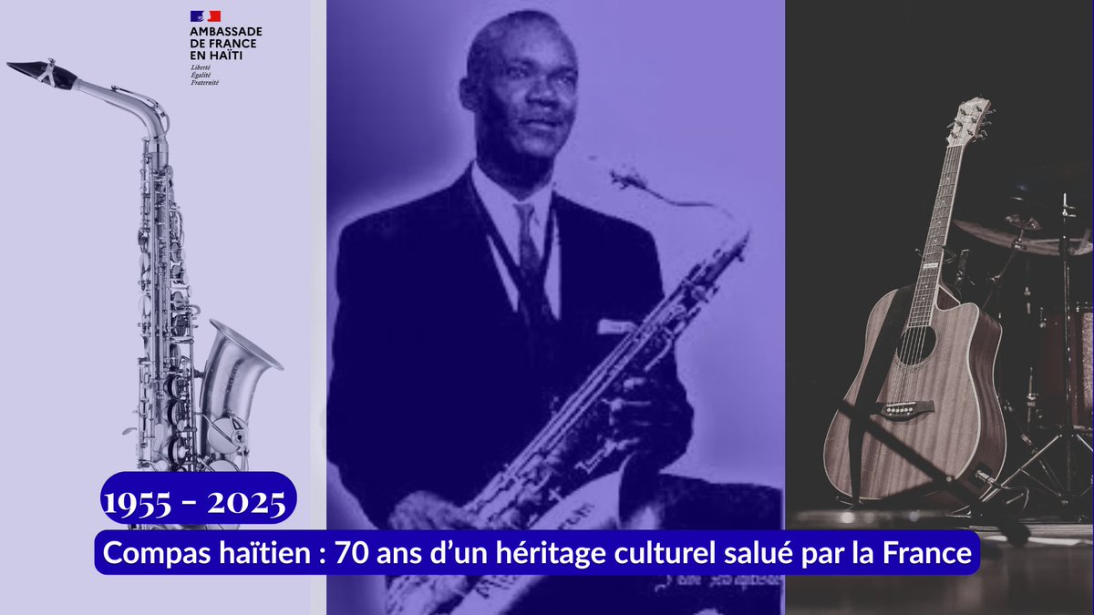 #Compas | Le 26 juillet 1955 naissait le Compas. Un rythme devenu le coeur battant de la musique haïtienne. Porté par Nemours Jean-Baptiste et des générations de musiciens, le Compas s'est érigé en véritable art de vivre dans toutes les strates de la société haïtienne.

À