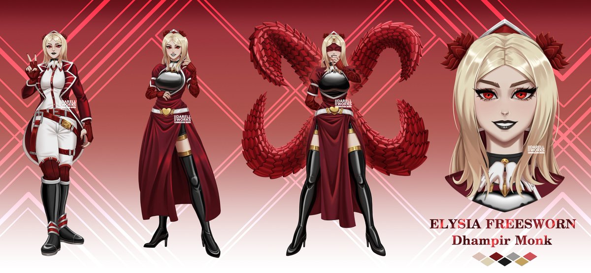 darellworks's tweet image. Elysia Freesworn - Dhampir Monk
#dndart #DnD