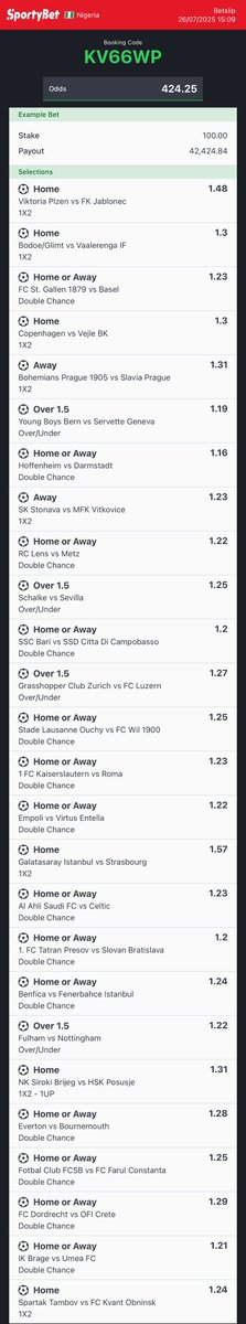 DenaroFreeBets's tweet image. 400 odds 👉🏽 KV66WP
100 odds 👉🏽 S1PYNE