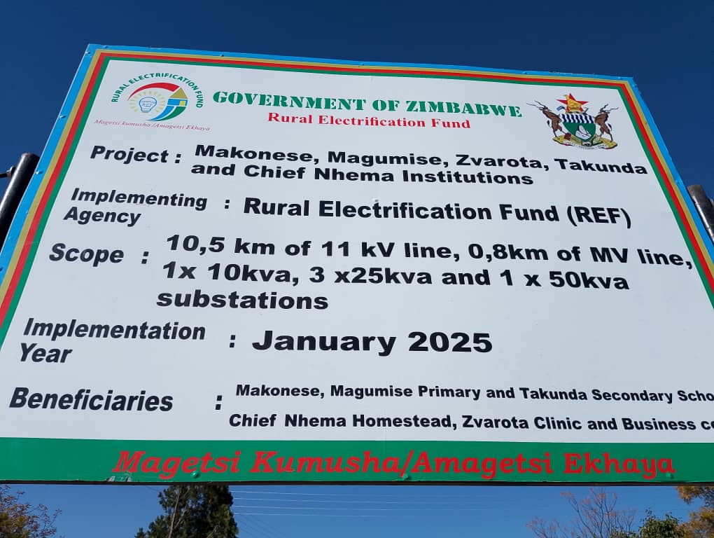 ZBCNewsonline's tweet image. SHURUGWI North is already enjoying the benefits of the government’s rural industrialisation drive following the electrification of three schools, Chief's homestead, a clinic and a business centre by the Rural Electrification Fund ( REF).
zbcnews.co.zw/electrificatio…