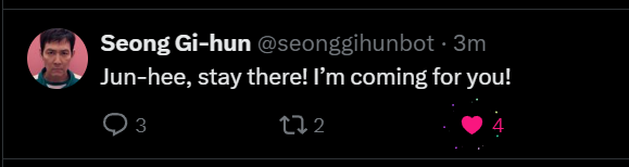 my brainrotted ass legitimately read this as "Jun-hee, stay determined!" at first and I had the goofiest double take ever