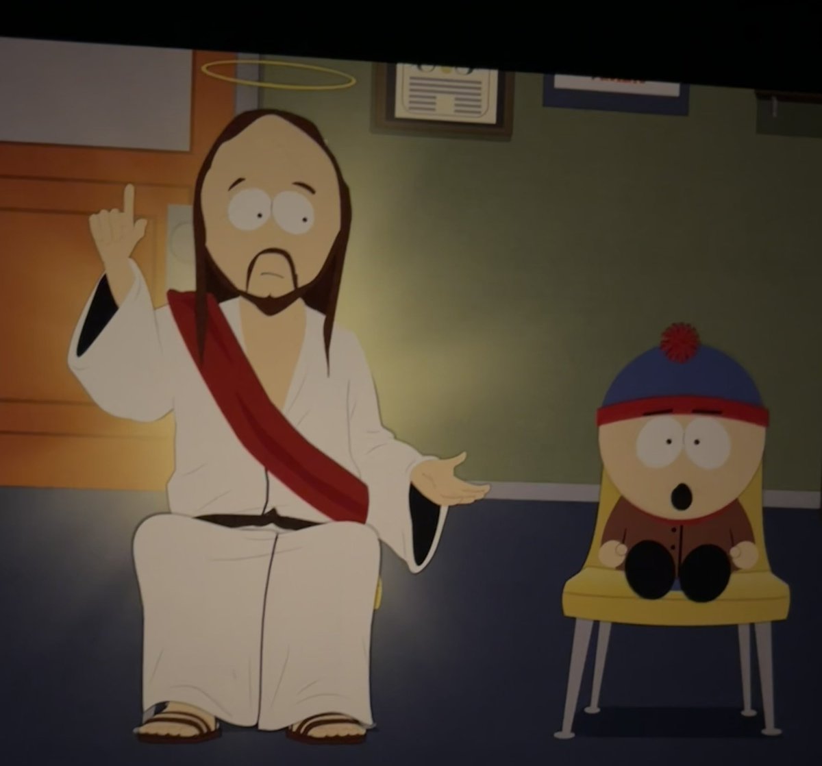 alicesaysmeow's tweet image. it was great seeing you @jesuschrist on the season 27 South Park premiere!