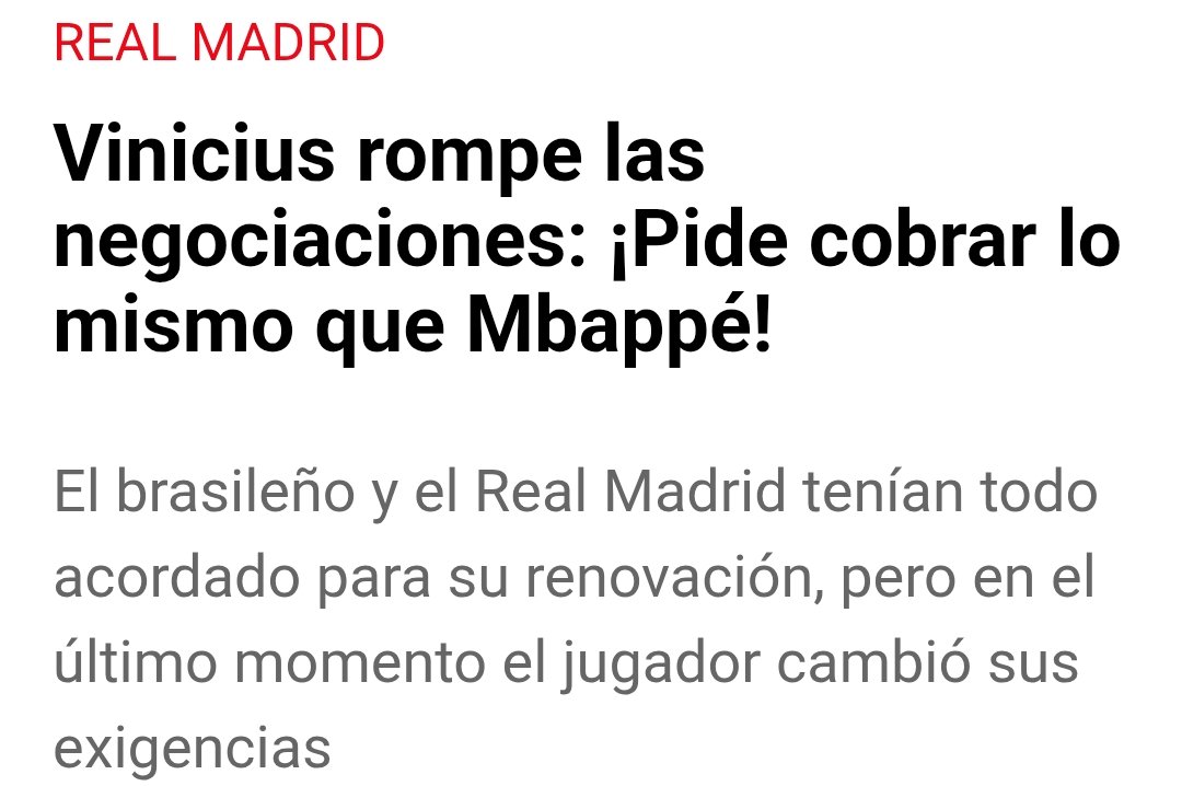 El bailarín es tonto pero sus agentes no, y ahora piden cobrar como el picha loca de Estocolmo que se levanta 30 kilos limpios. Lo de cobrar en gloria y que Mbappé vino perdiendo dinero se la cuelan a sus aficionados que son gilipollas 😂