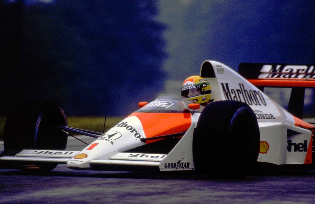 Ayrton Senna. 
Spa-Francorchamps.
Belgian Grand Prix. 1989.

#Senna 🇧🇷
#BelgianGP 🇧🇪