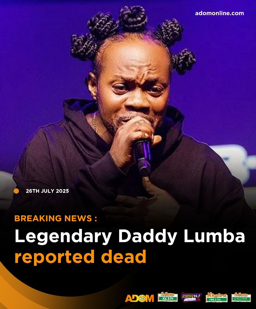 Adom1063fm's tweet image. BREAKING NEWS : Legendary Daddy Lumba reported dead
#AdomNews