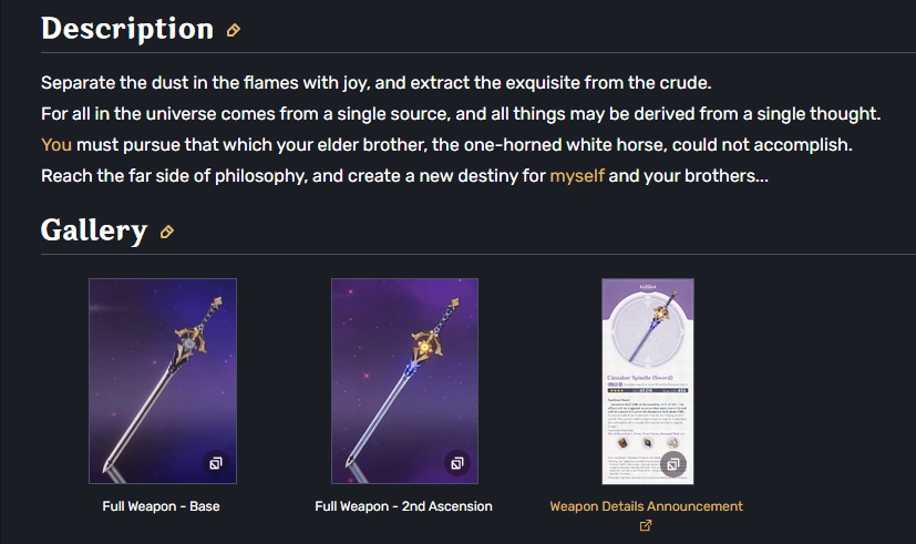 istarothist's tweet image. i was looking at the description of albedo's sword and he got a unicorn brother 😭😭😭 the fuck be rhinedottir creating