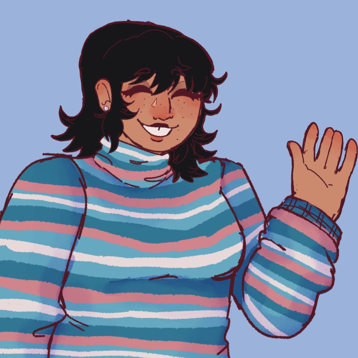 anyadoodles's tweet image. anya with a sweater i saw on pinterest :}