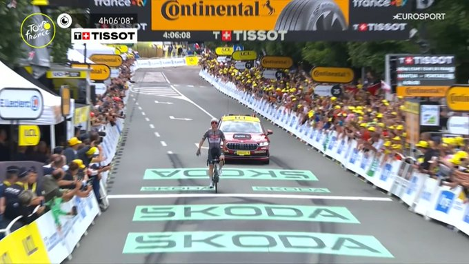 le_stade's tweet image. VICTOIRE DE KADEN GROVES A PONTARLIER 🏅
Victoire en solitaire pour le sprinteur australien qui remporte ici sa première étape sur le Tour de France 🇦🇺
Le premier français, Romain Grégoire, est 5ème, à plus d'une minute du coureur d'Alpecin-Deceuninck 🇫🇷
#TDF2025