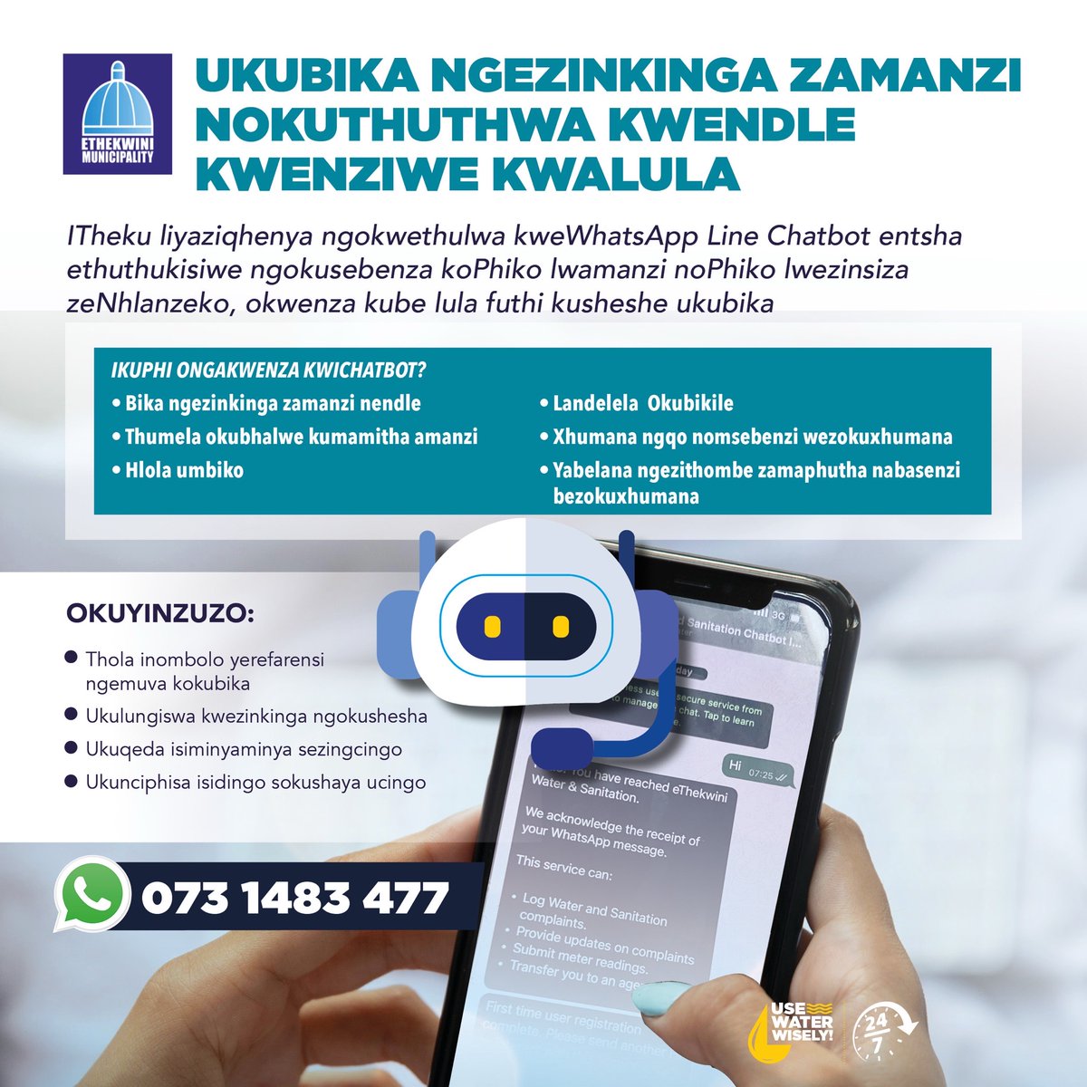 eThekwiniM's tweet image. #ReportingWaterFaults
#UkubikwaKwezinkingaZamanzi