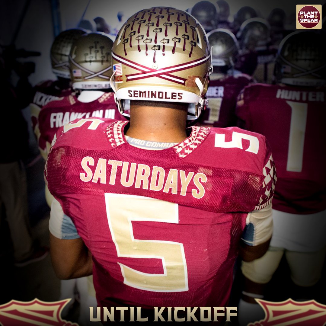 Plantthespear1's tweet image. 5️⃣ Saturdays until kickoff. The wait is almost over. Go Noles!!🔥🍢