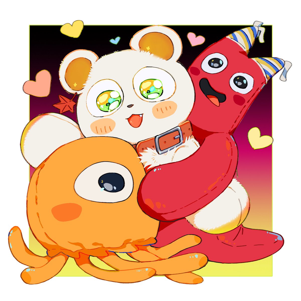 OOONNNUI's tweet image. 🐻もみじさん🍁と🪼🎉