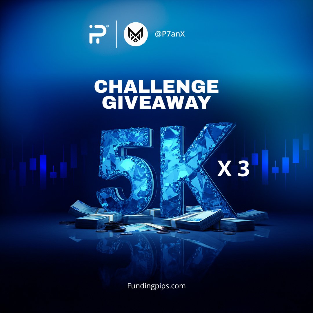 P7anX's tweet image. FundingPips Giveaway!!
       🔹️3 X $5,000 Accounts🔹️
Enter:
🔹️Follow- @P7anX, @Khldfx, @tradinofficial, @fundingpips 
🔹️Like and Repost 
🔹️ Tag 3 Traders 

Good luck