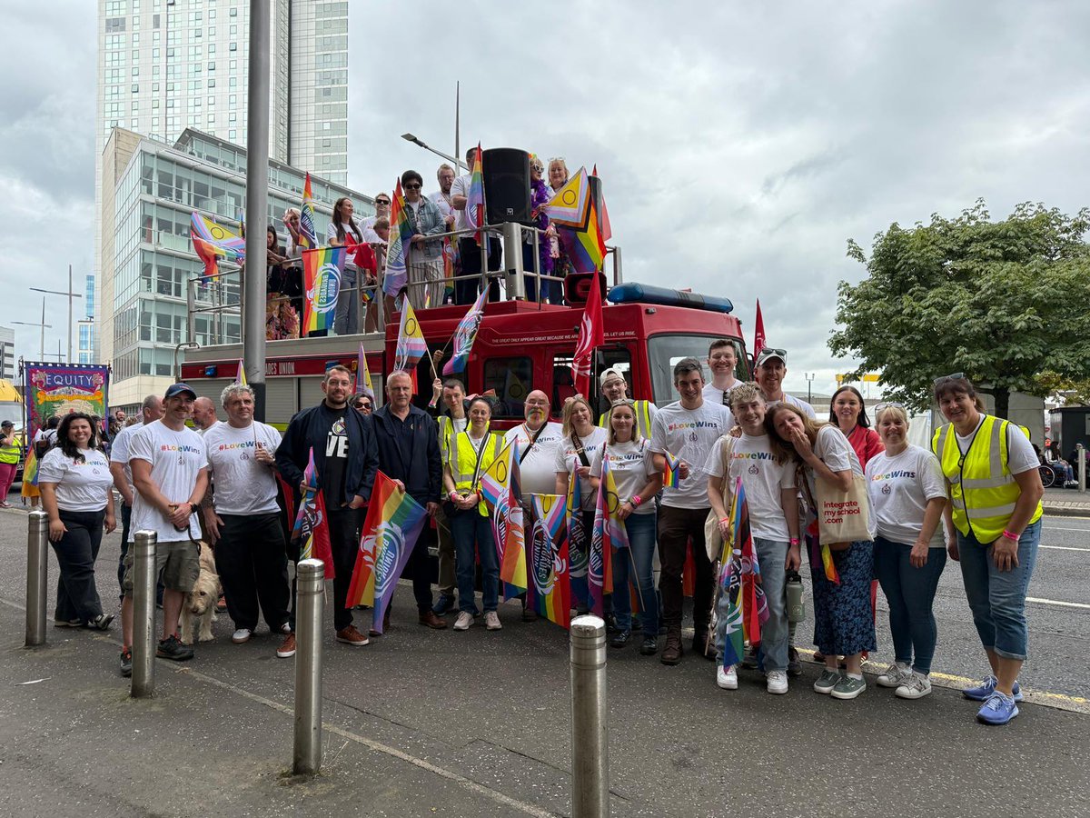 Today we marched with Pride in Belfast!

FBU were there in solidarity with our LGBT+ members 🏳️‍⚧️🏳️‍🌈