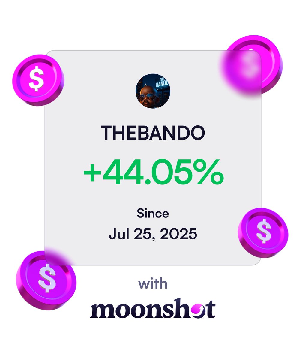 just_being_Jenn's tweet photo. @TIKTOKBANDOBABY I'm up 44.05% on Moonshot: https://t.co/xudniYUg6i https://t.co/3YZ6OeJEmT